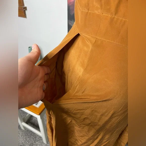 Broadway and Broome Madewell silk Midi Fit & Flare Dress 4 Career Minimalist - Picture 6 of 12